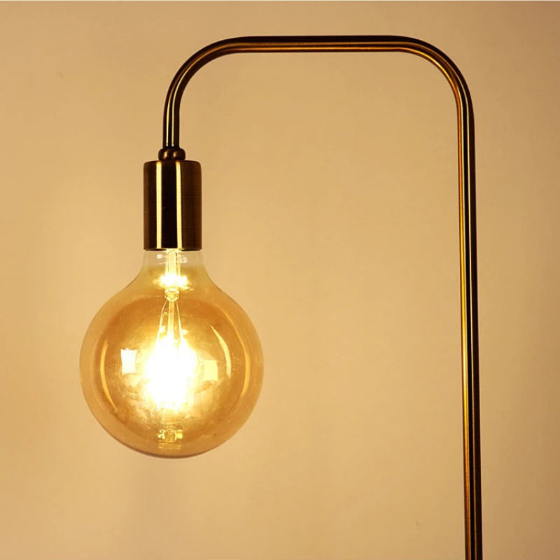 lampadaire rétro en laiton led design créatif minimaliste - vue 6 sur 7