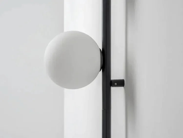 applique murale led longue avec prise de câble en verre rond - vue 5 sur 7