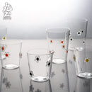 Verre à boire strié résistant chaleur style moderne