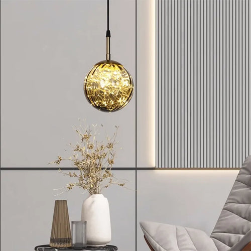 Suspension LED en verre au design nordique moderne