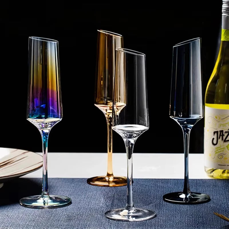 Verres champagne biseautés style nordique design créatif - vue 3 sur 7