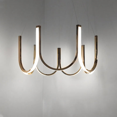 suspension lumières led en forme de u nordique créatif postmoderne