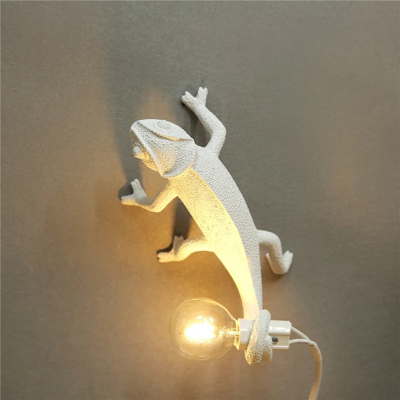 veilleuse lézard nordique lampe décorative moderne en résine