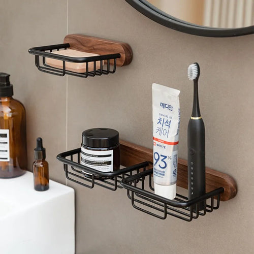 étagère murale en bois pour rangement de savon