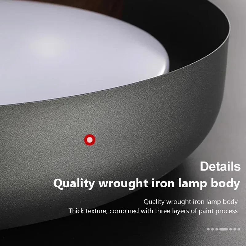 Plafonnier LED en forme de bois au design nordique moderne - vue 6 sur 12
