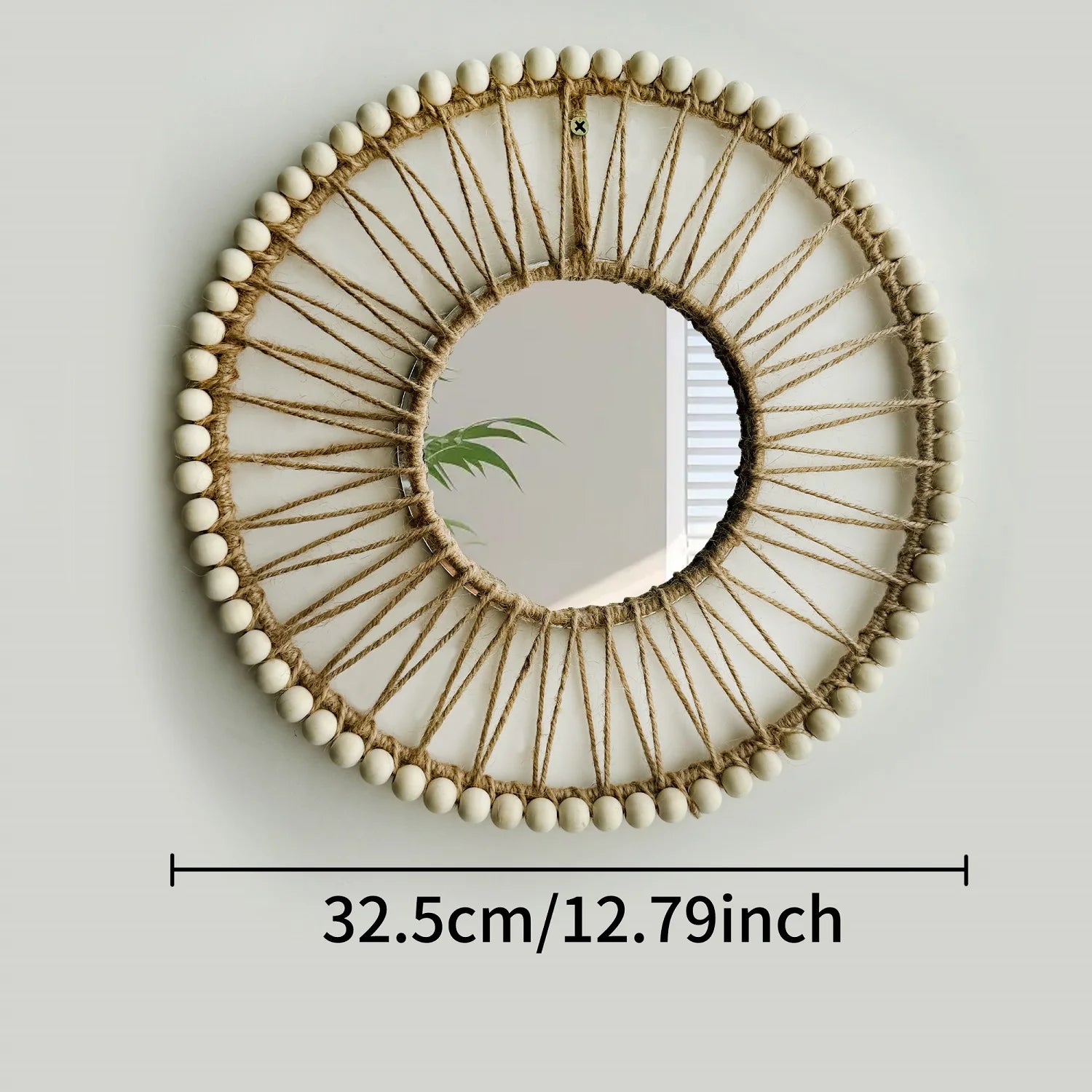 miroir décoratif nordique tissé à la main pour un intérieur créatif - vue 7 sur 6