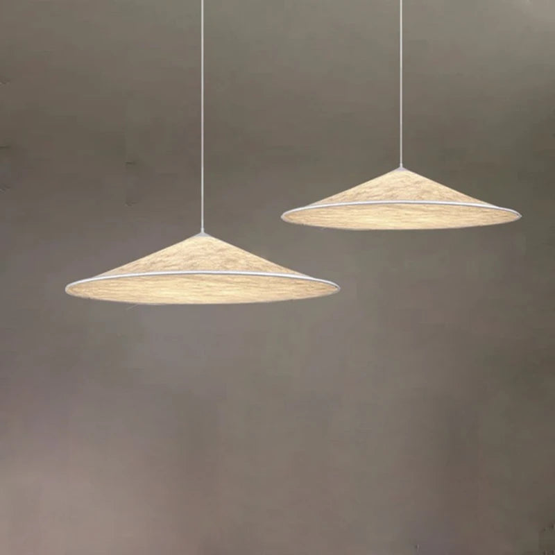 suspension en soie nordique moderne décor led luminaires suspendus en tissu - vue 6 sur 9