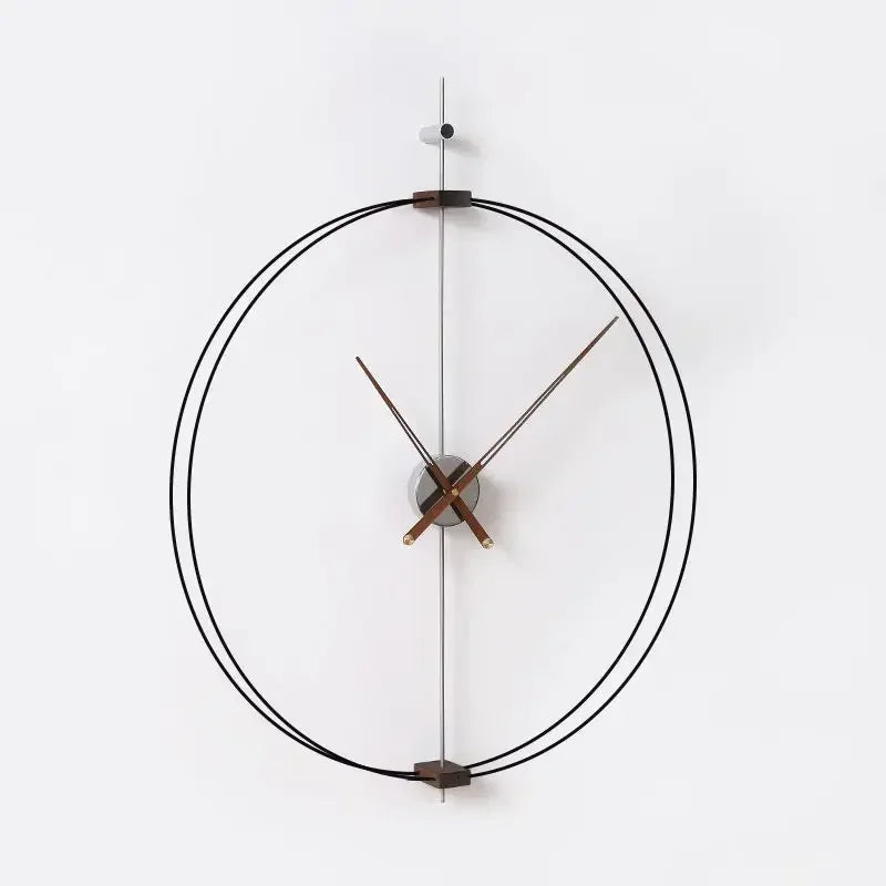 horloge murale silencieuse design en bois pour décoration moderne - vue 9 sur 8