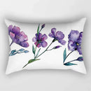 housse de coussin rectangulaire à motif fleurs tropicales 30x50 cm
