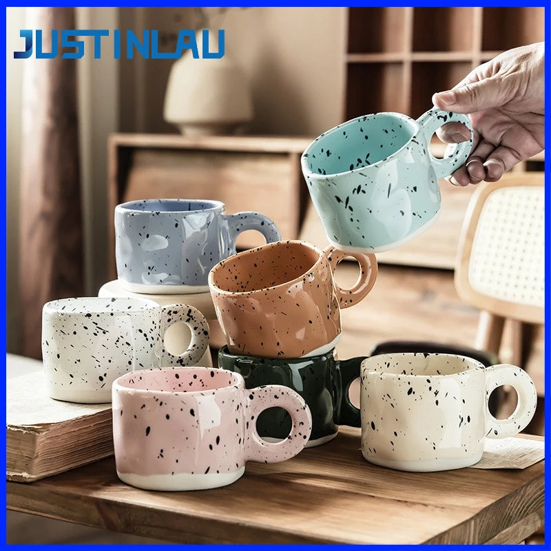 Mug céramique motif encre éclaboussée style chinois 280ml