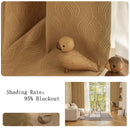 Rideau occultant chenille epais style moderne pour chambre