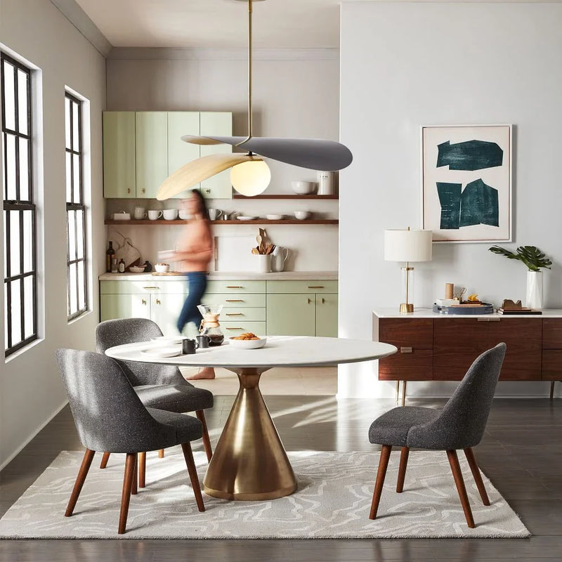 suspension haut de gamme en métal et verre style design artistique