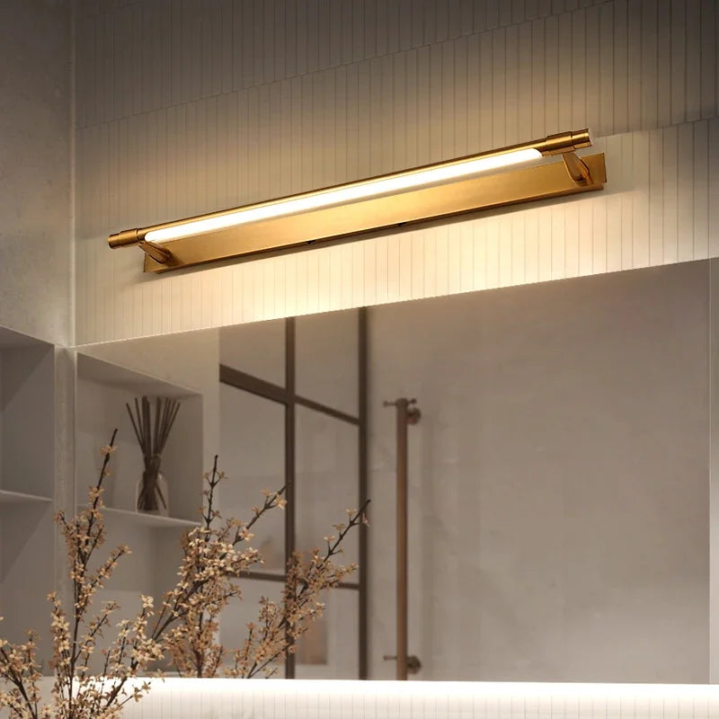 applique led moderne en cuivre pour miroir avant