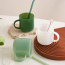 Tasse retro en verre style saphir borosilicate
