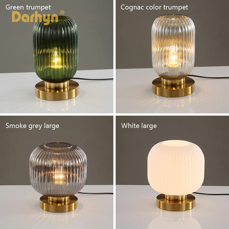 Lampe de Table en verre rétro - vue 4 sur 14