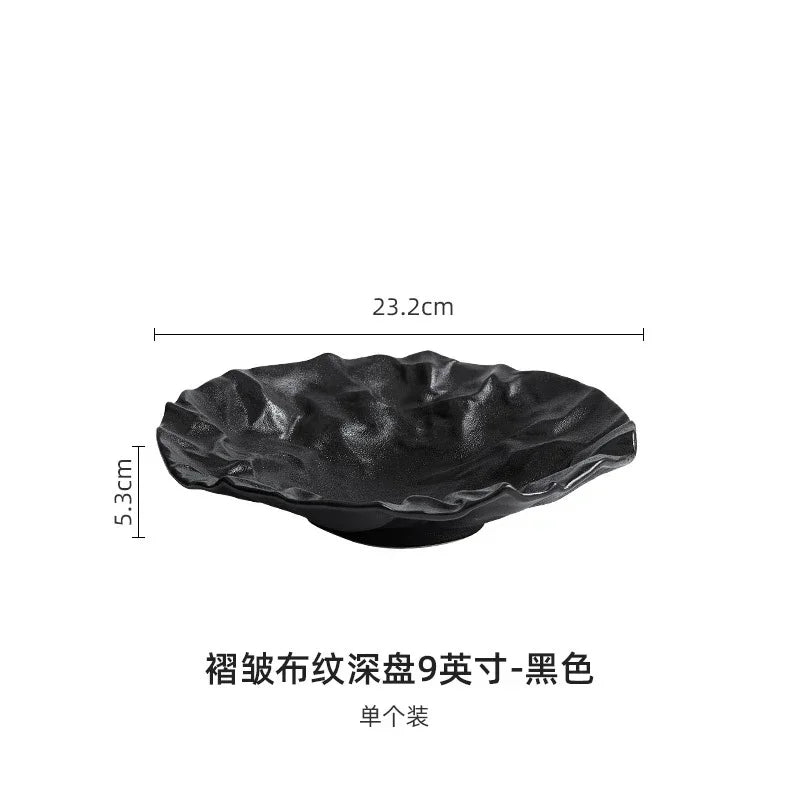 assiette creuse pliante ceramique style japonais premium maison