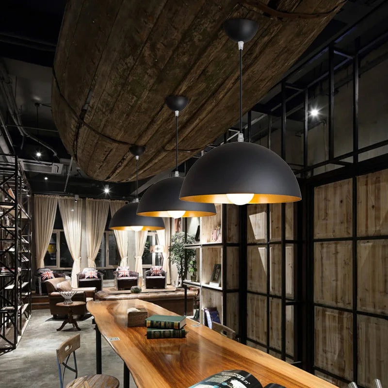 Suspension rétro de style industriel pour restaurant et bar - vue 5 sur 26