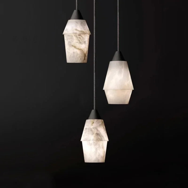 lustre moderne en marbre pour décoration intérieure élégante - vue 7 sur 9