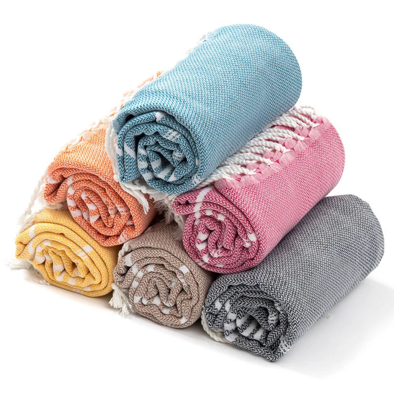 serviette de plage extra large coton séchage rapide - vue 4 sur 7