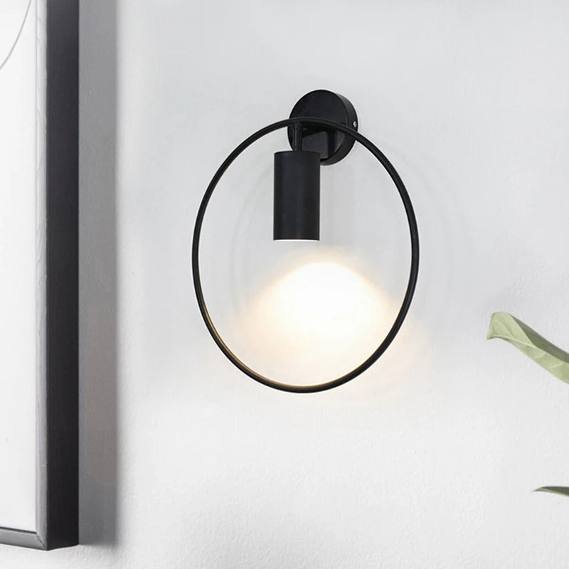 lampe de chevet nordique led en métal décoratif luminaire - vue 6 sur 8
