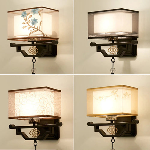 applique murale en tissu style chinois pour intérieur moderne