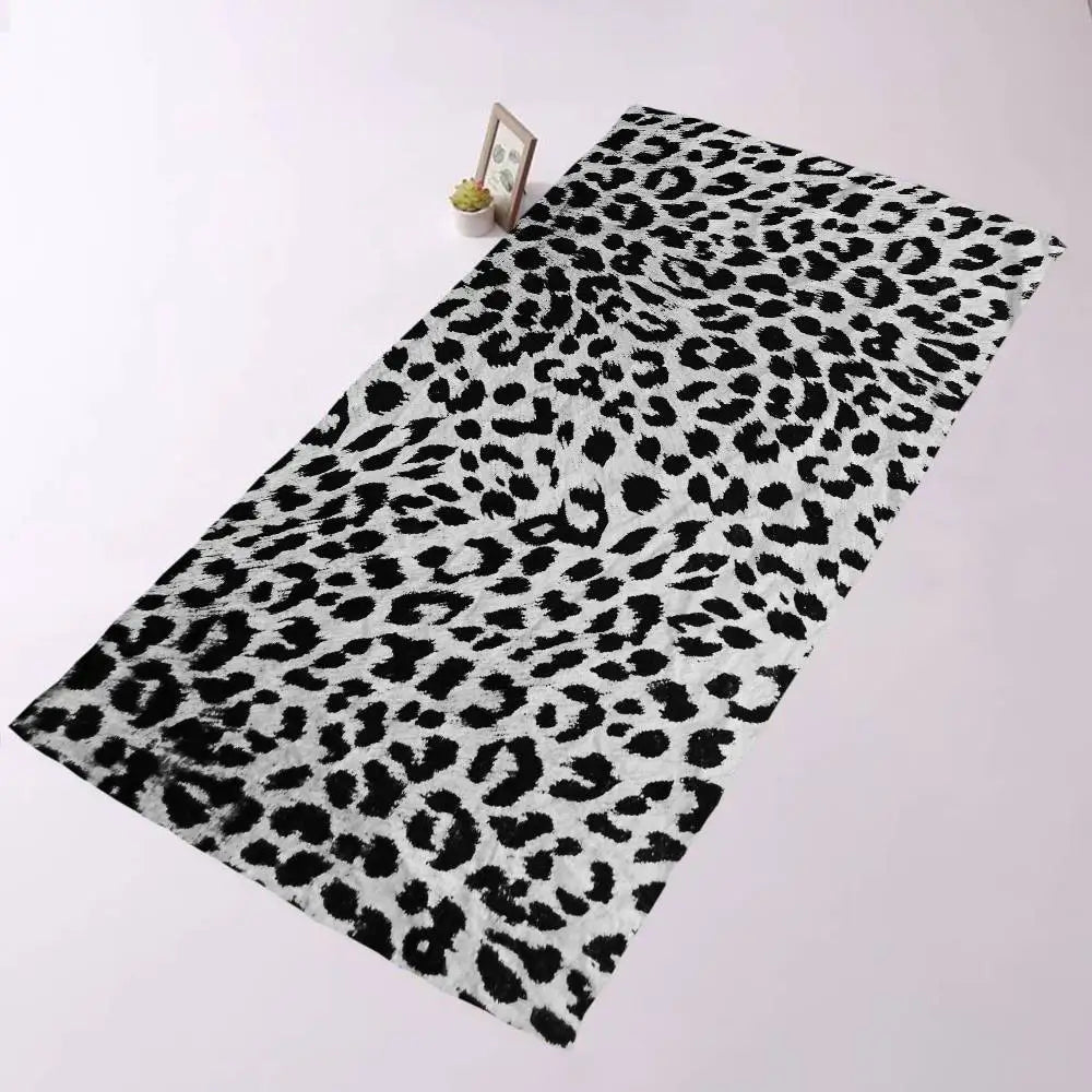 serviette de bain microfibre motifs animal cartoon enfants - vue 4 sur 7