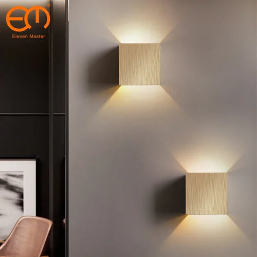 applique murale led carrées en aluminium pour décoration artistique