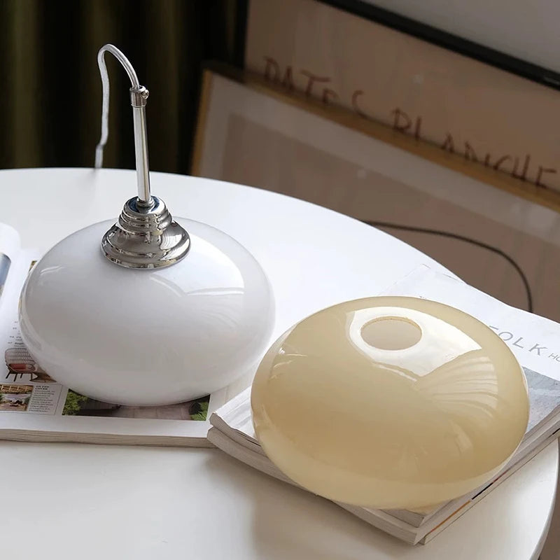 lampe led suspendue nordique en verre et métal pour intérieur
