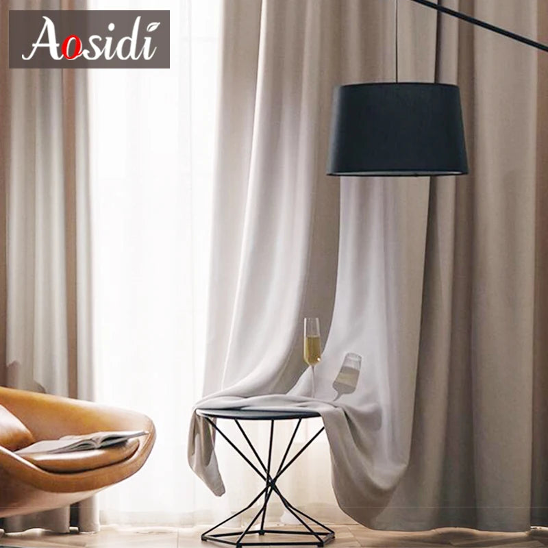 Rideau occultant moderne polyester pour salon et chambre - vue 2 sur 10