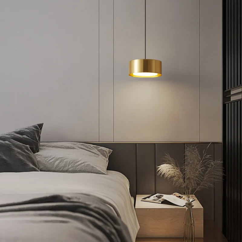 lustres led de chevet en laiton gradation 3 couleurs - vue 4 sur 8