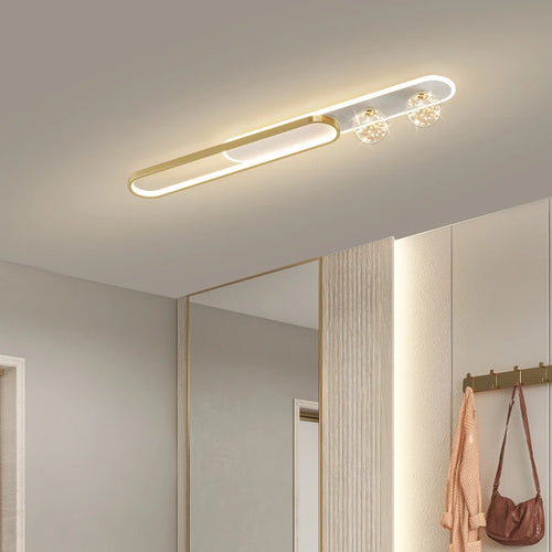 lustre moderne simple de luxe créatif étoilé encastré longue bande