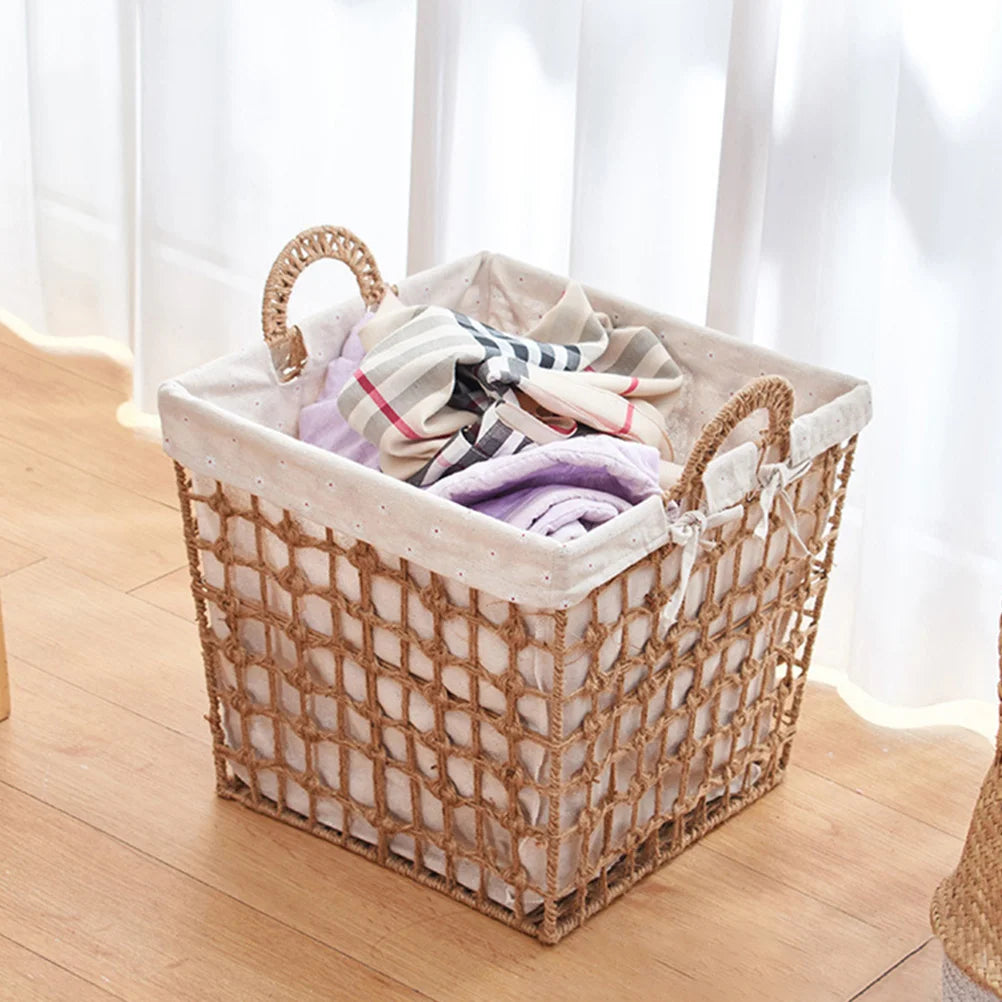 panier à linge tissé portable et polyvalent pour rangement - vue 9 sur 8