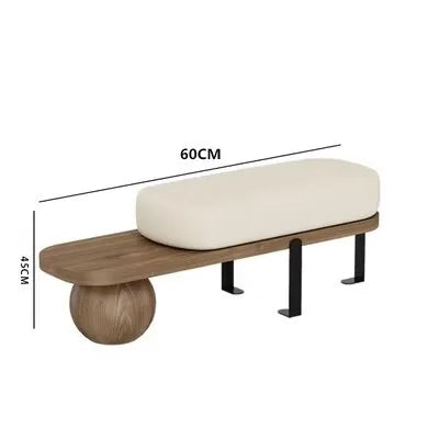tabouret nordique en bois massif pour chaussures et repos - vue 22 sur 27