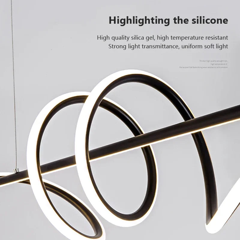 suspension led moderne pour décoration intérieure et cafés - vue 6 sur 8