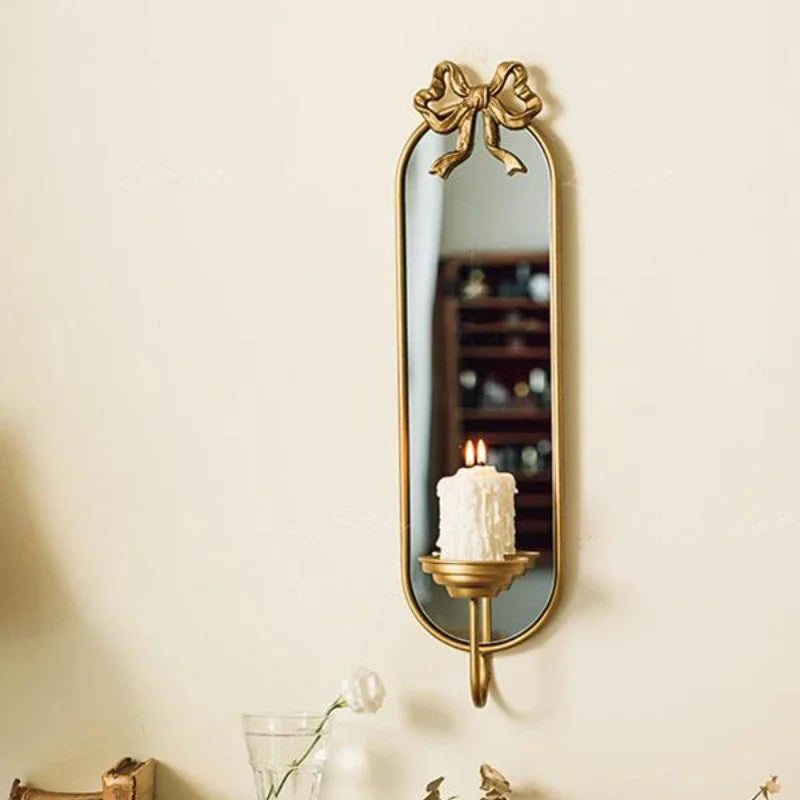 miroir mural antique en fer décoration suspendue élégante pour intérieur - vue 5 sur 7
