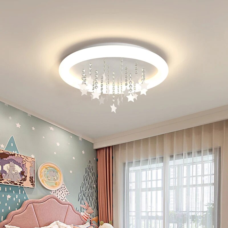 Lustre LED Blanc Bleu Rose Nuage