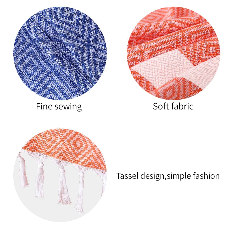 Serviette de plage turque coton motif imprime 180cm - vue 6 sur 7