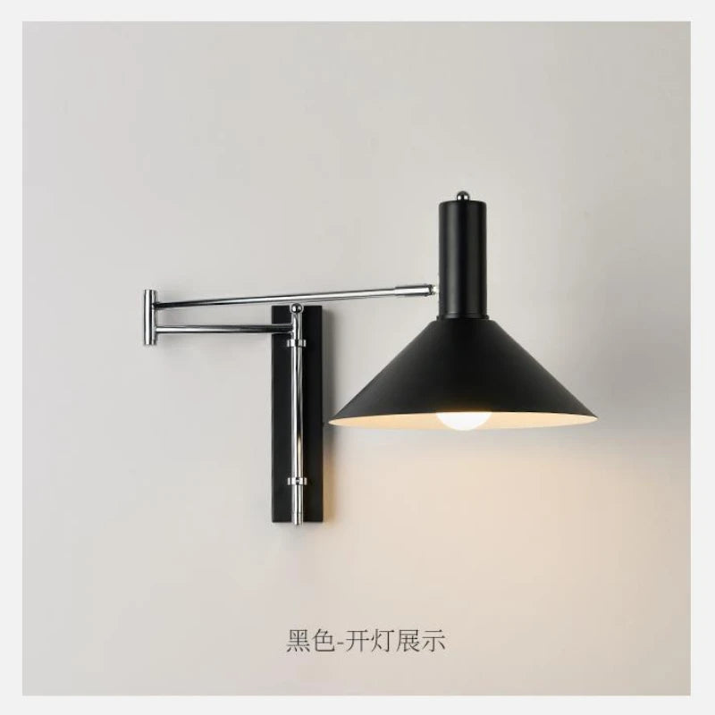 applique murale led vintage rotative pliante pour hôtel - vue 6 sur 12