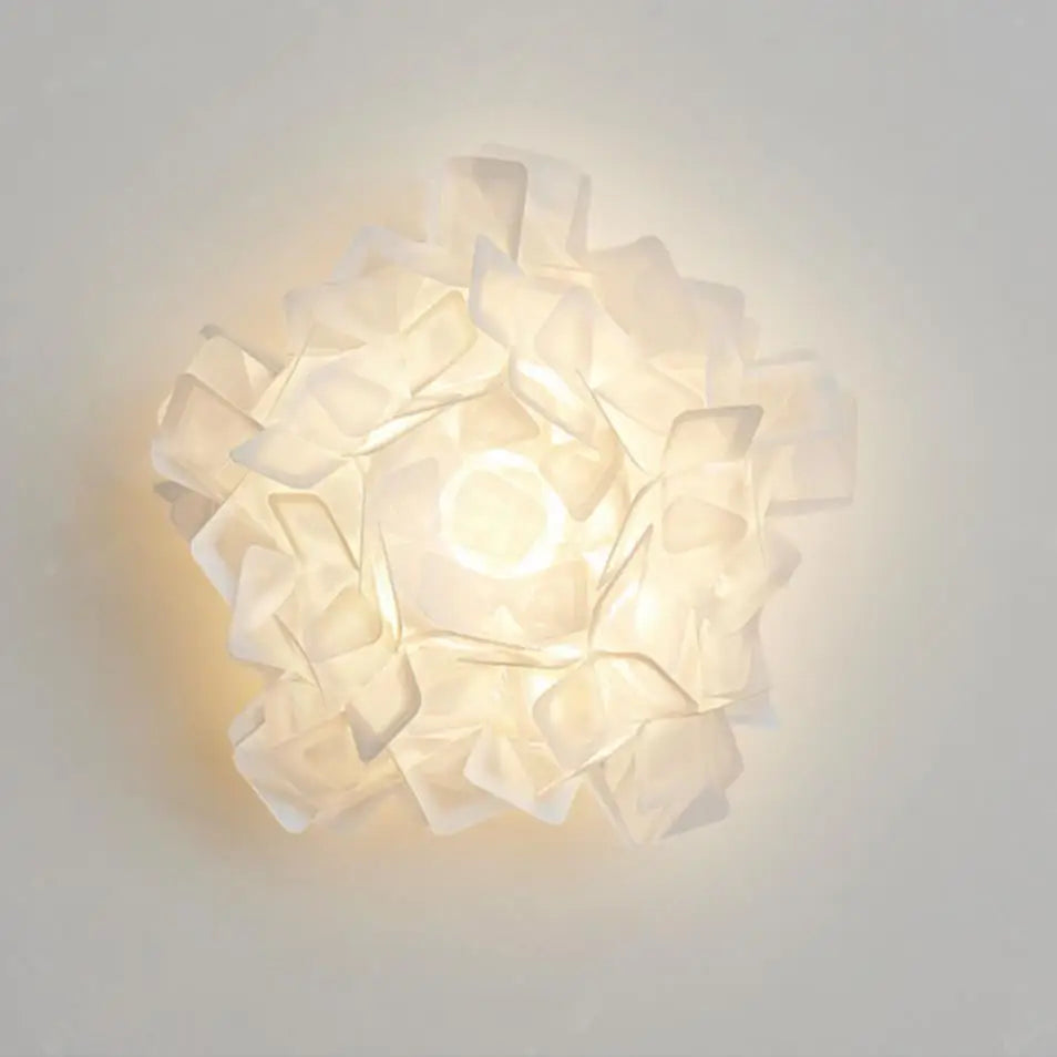 applique murale led en acrylique romantique fleur blanche moderne - vue 6 sur 6