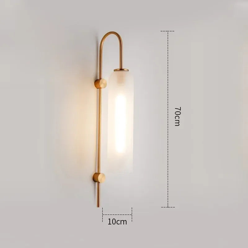 Applique murale led verre luxe intérieur chambre salon maison - vue 5 sur 18