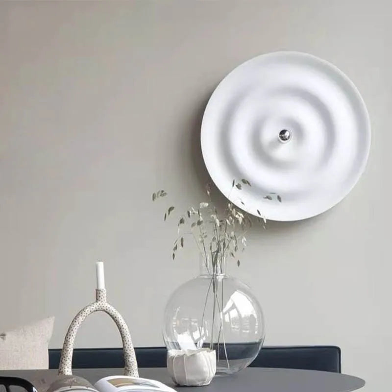 applique murale minimaliste moderne design ondulation d'eau éclairage décoratif