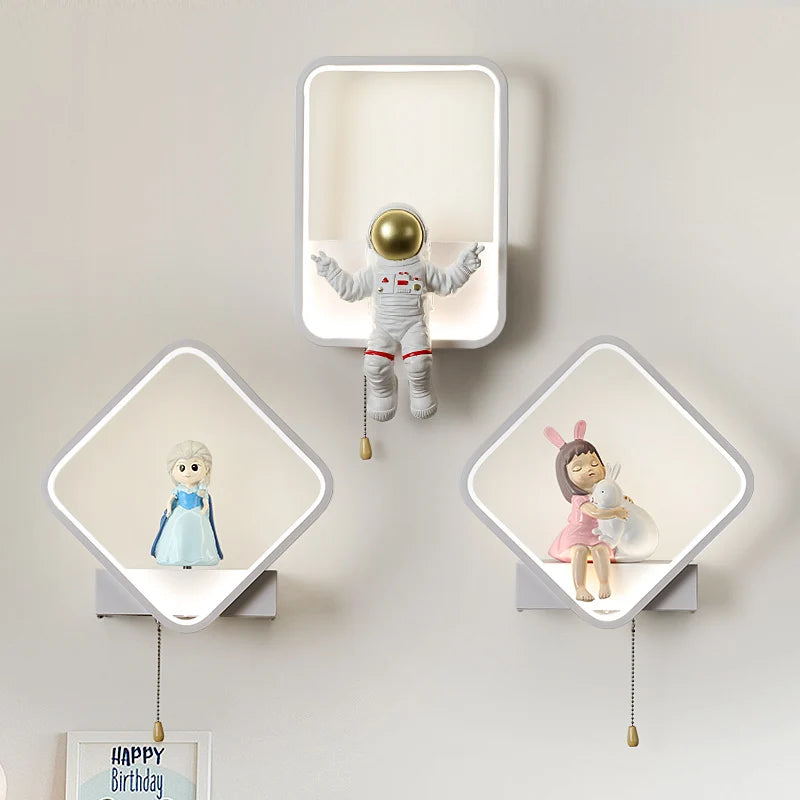 Applique murale d'astronaute nordique minimaliste et moderne