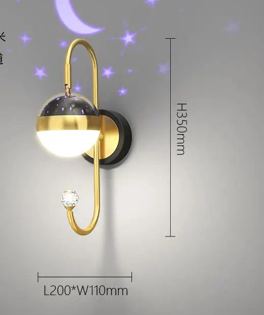 applique murale led pour enfants étoile luxe éclairage intérieur - vue 8 sur 9