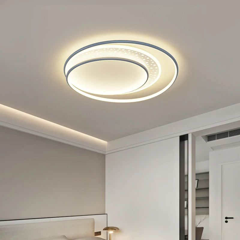 plafonnier led créatif en forme de lampes étoiles rondes - vue 7 sur 10
