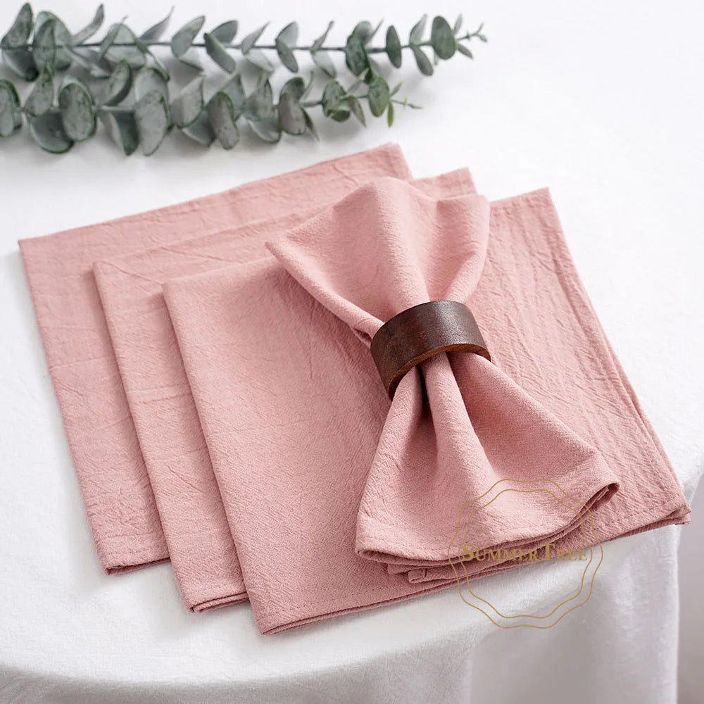 Serviette de table coton uni lavable lot 24 - vue 2 sur 7
