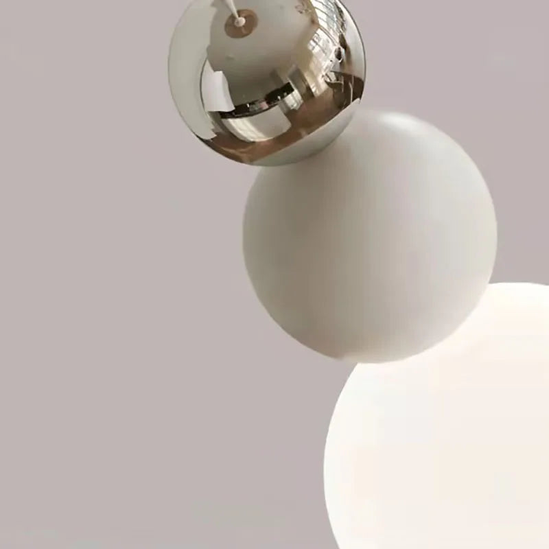 suspension nordique en verre blanc fil réglable luminaire décoratif