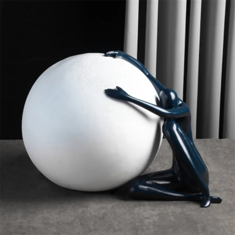 lampe de table créative design ballon humanoïde artistique - vue 7 sur 13
