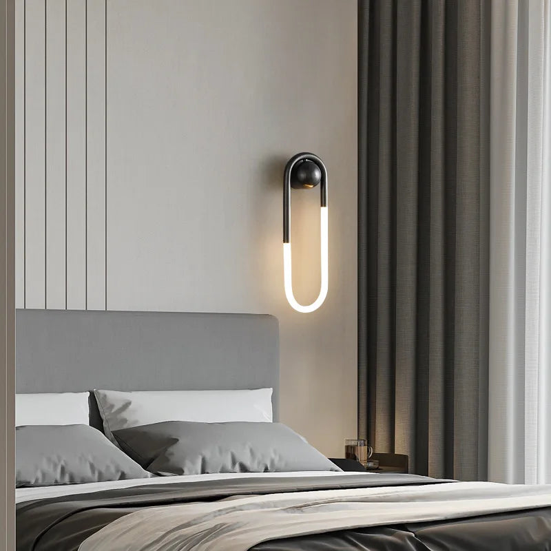 applique murale led moderne forme ellipse pour décoration intérieure - vue 4 sur 11