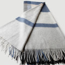 Plaid laine jacquard carreaux avec franges salon voyage