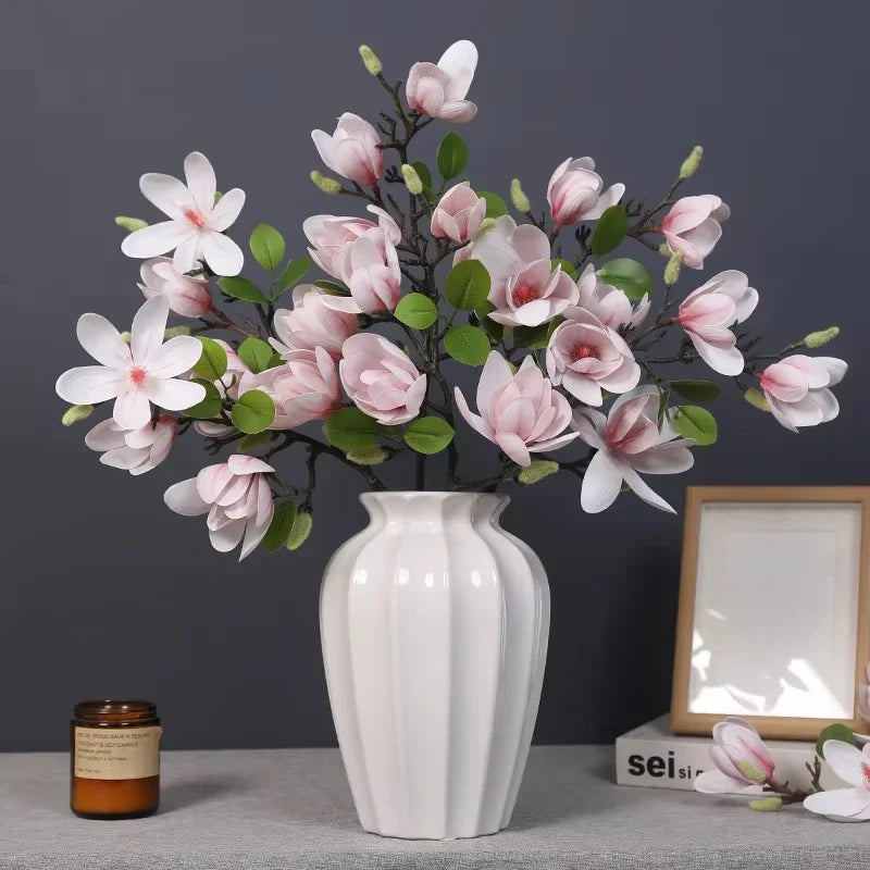 fleurs artificielles magnolias pour décoration florale extérieure